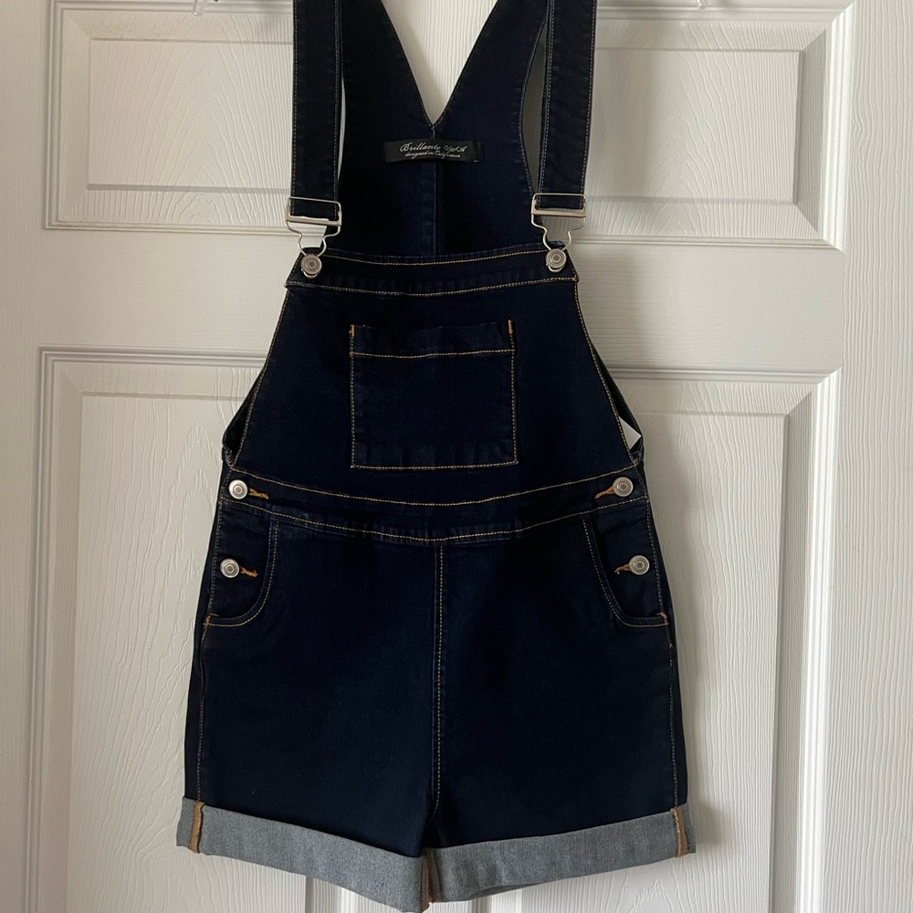 BRILLANTE USA BLUE JEAN OVERALL SHORTS